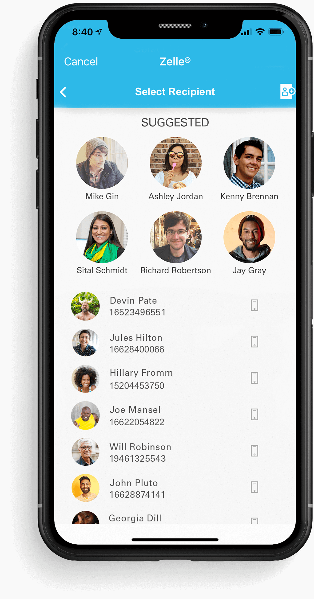zelle contact